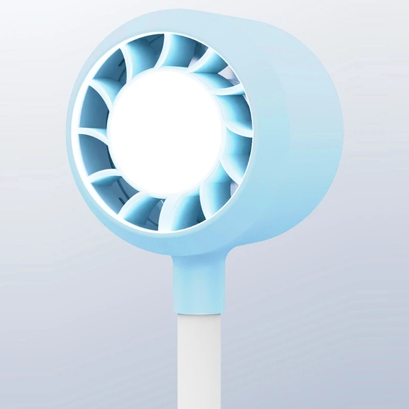 Small USB Fan with Led Light 4 Gear Wind Speed and Adjustable mini fan