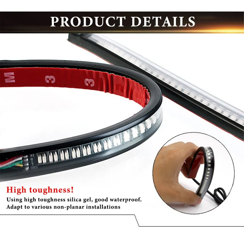 motorcycle light 2835 3014 SMD universal tail lamp strip