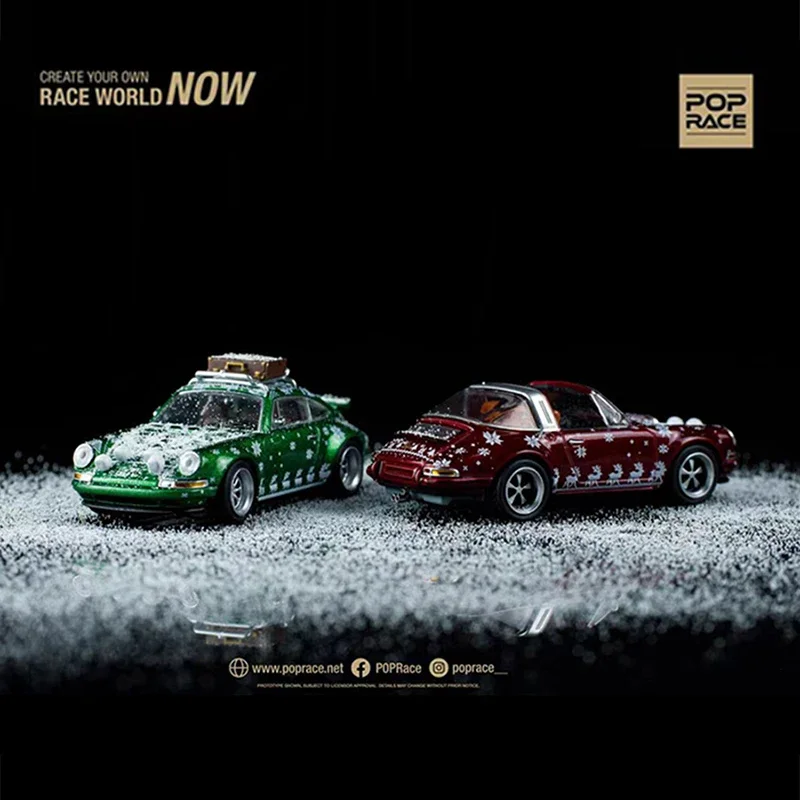 

POPRACE 1:64 Model Car Singer 964 Alloy Die-Cast Vehicle Christmas 2023 Edition