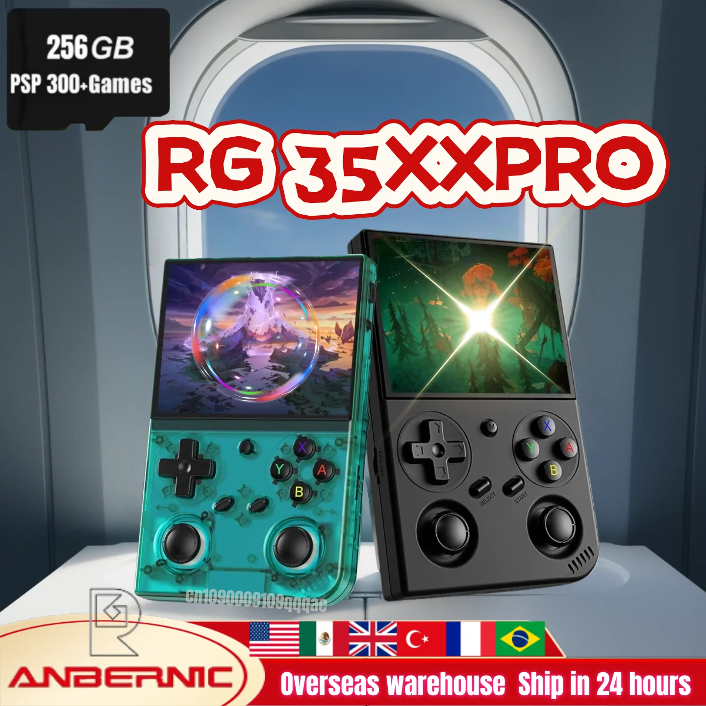 ANBERNIC RG35XXPro Retro-Handheld-Spielkonsole RG 35XXPro Gaming-Player unterstützt WLAN-Streaming-Controller und HD-TV-Ausgang_voghion.com