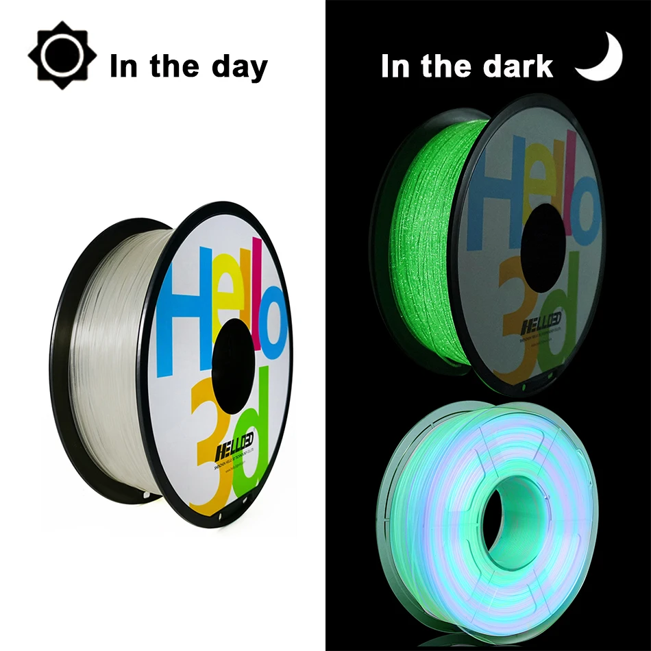 Brilha no Filamento Noturno Escuro da Sublimação do Pla Material da Impressora 3d Plástico Incandescente do Arco-íris Firefly Filamento Verde 1.75 mm - Imagem 5