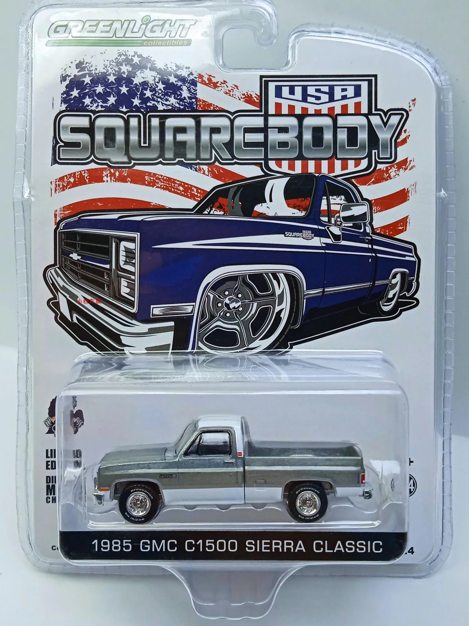 

1:64 GREENLIGHT 1985 GMC C1500 SIERRA CLASSIC Collect die-casting alloy car model ornaments