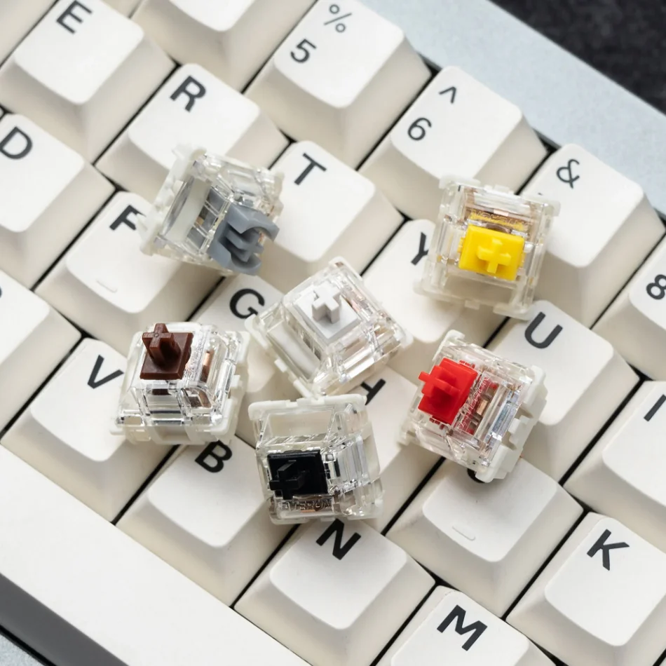 Gateron Pro v2 Interruptor de 2.0 3pin Rgb Linear Tátil Branco Amarelo Vermelho Prata Interruptor Marrom para Teclado Mecânico Pré Lubed - Imagem 4