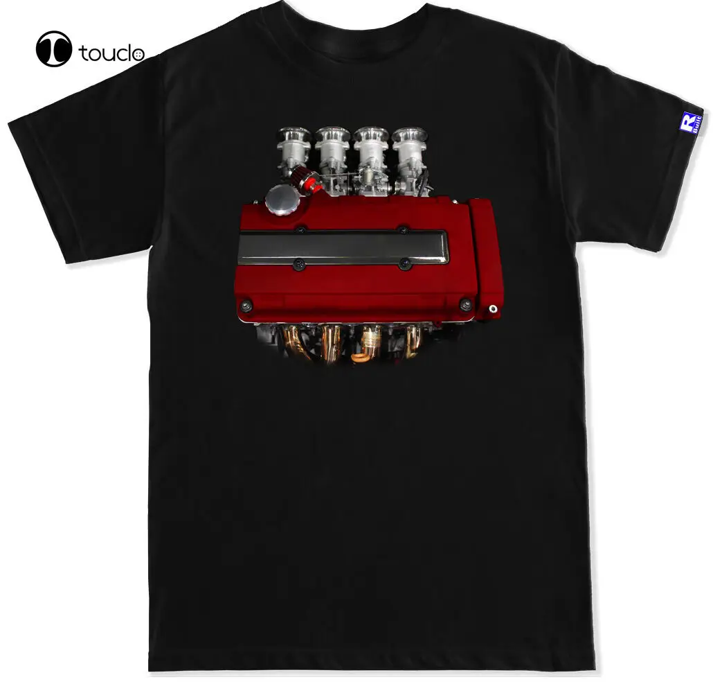 

B16 B18 Itb Jdm Integra Civic Тип R красная крышка клапана двигателя крепления футболка на заказ Aldult Подростковая унисекс цифровая печать
