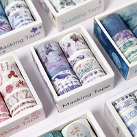 10 rolls Washi Tape Set Scrapbooking Masking Stickers for Paper DIY Craft Gift Decoration Student Stationery Supply 1