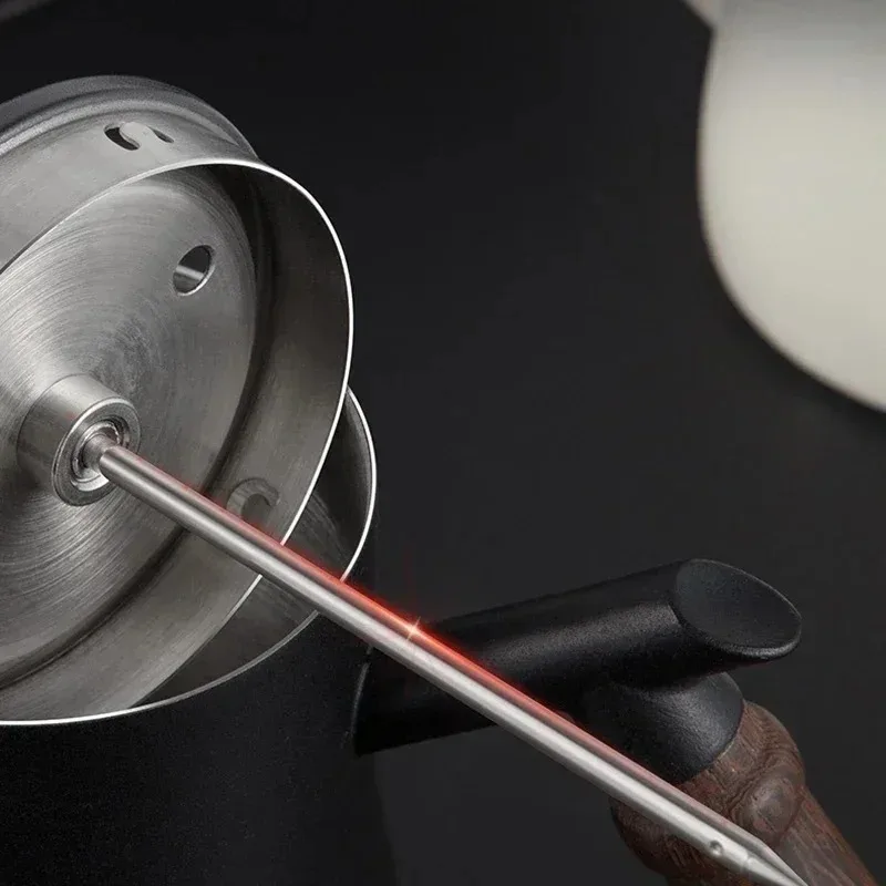 Stainless Steel Coffee Milk Frothing Jug with Thermometer, Instant Read Barista Thermometer