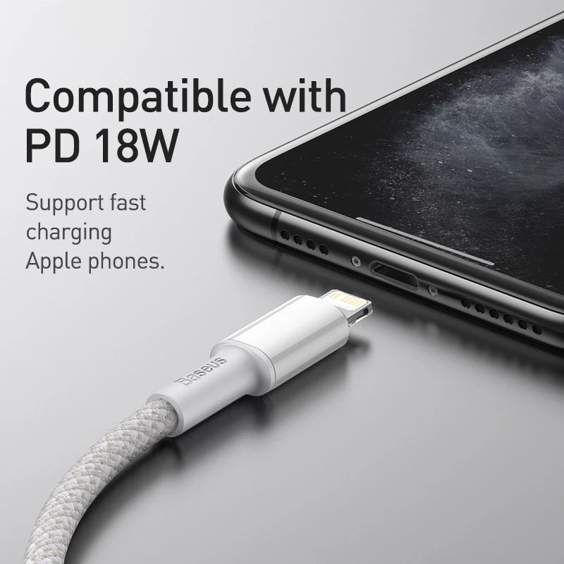 Câble USB Type-C PD 20W à Charge Rapide, Pour IPhone 13 12 11 Pro Max X  Poly 8 - Baseus