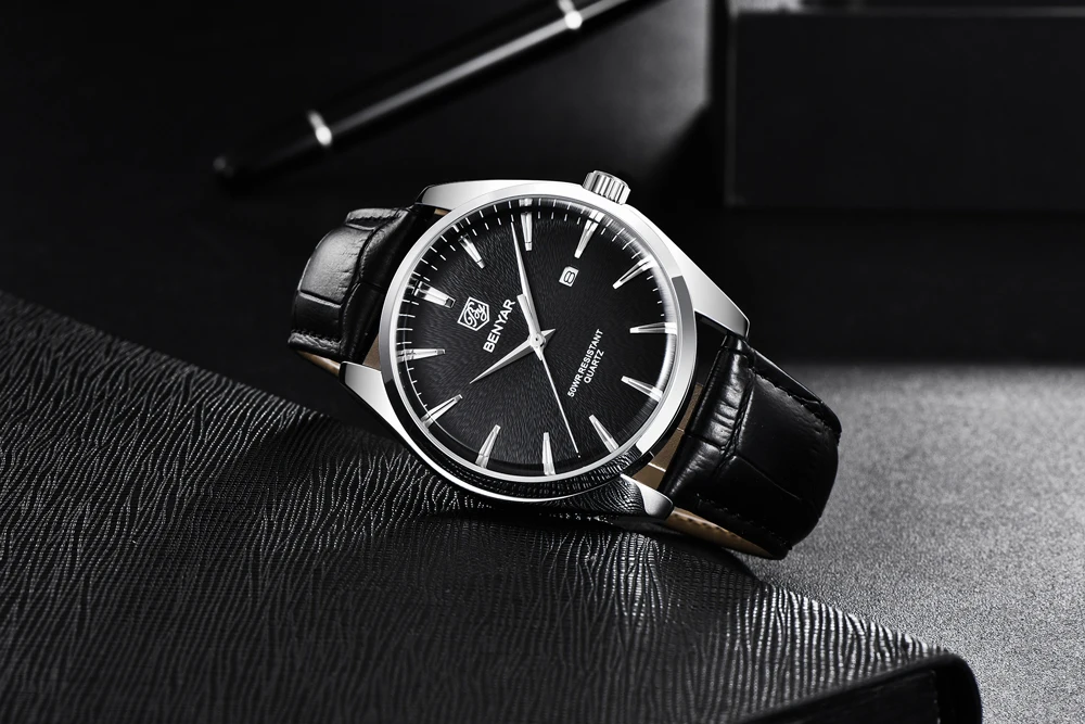 BENYAR Fashion Mens Watches Top Luxury Brand Men’s Quartz Watch fashion simple moisture-proof business leather watch 2022