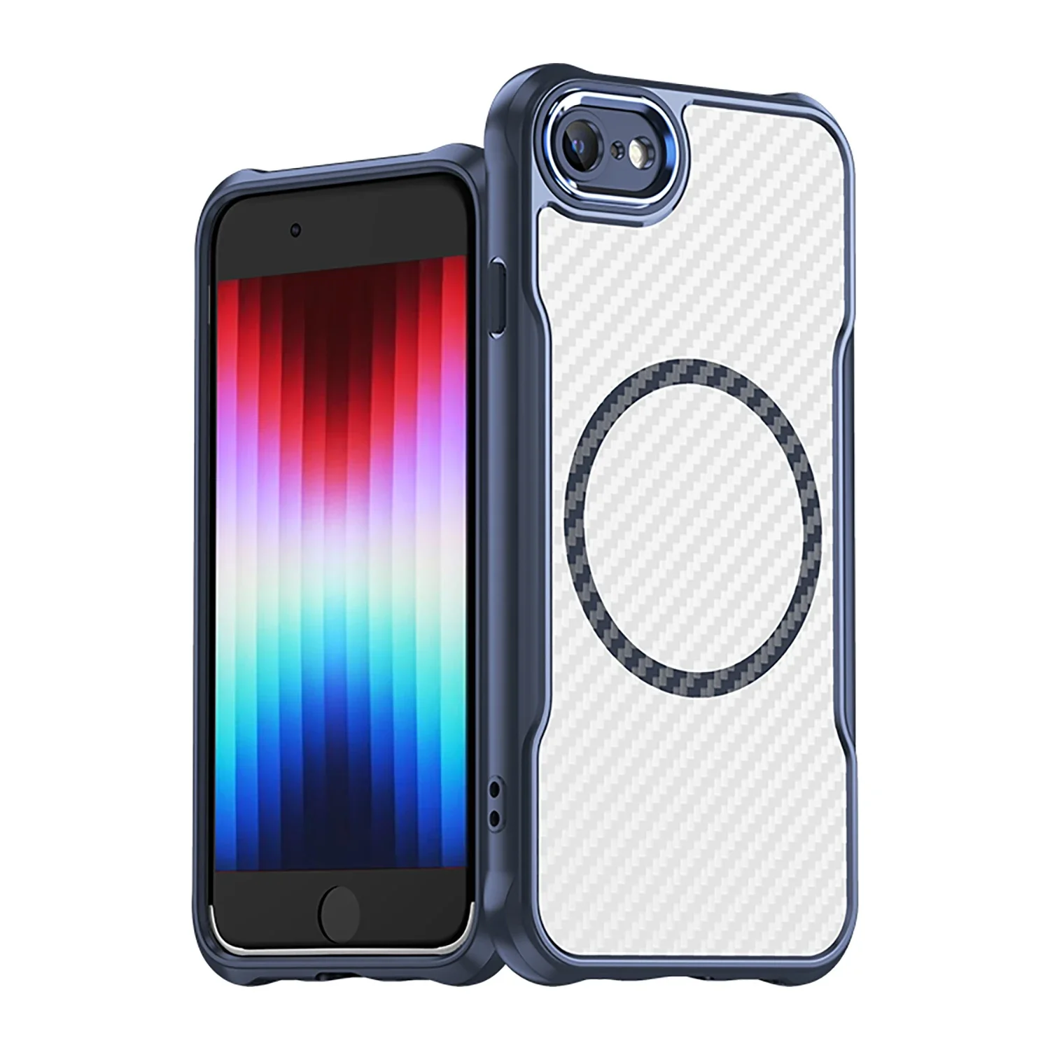 Sleek Carbon Fiber Pattern Magnetic Protective Phone Case