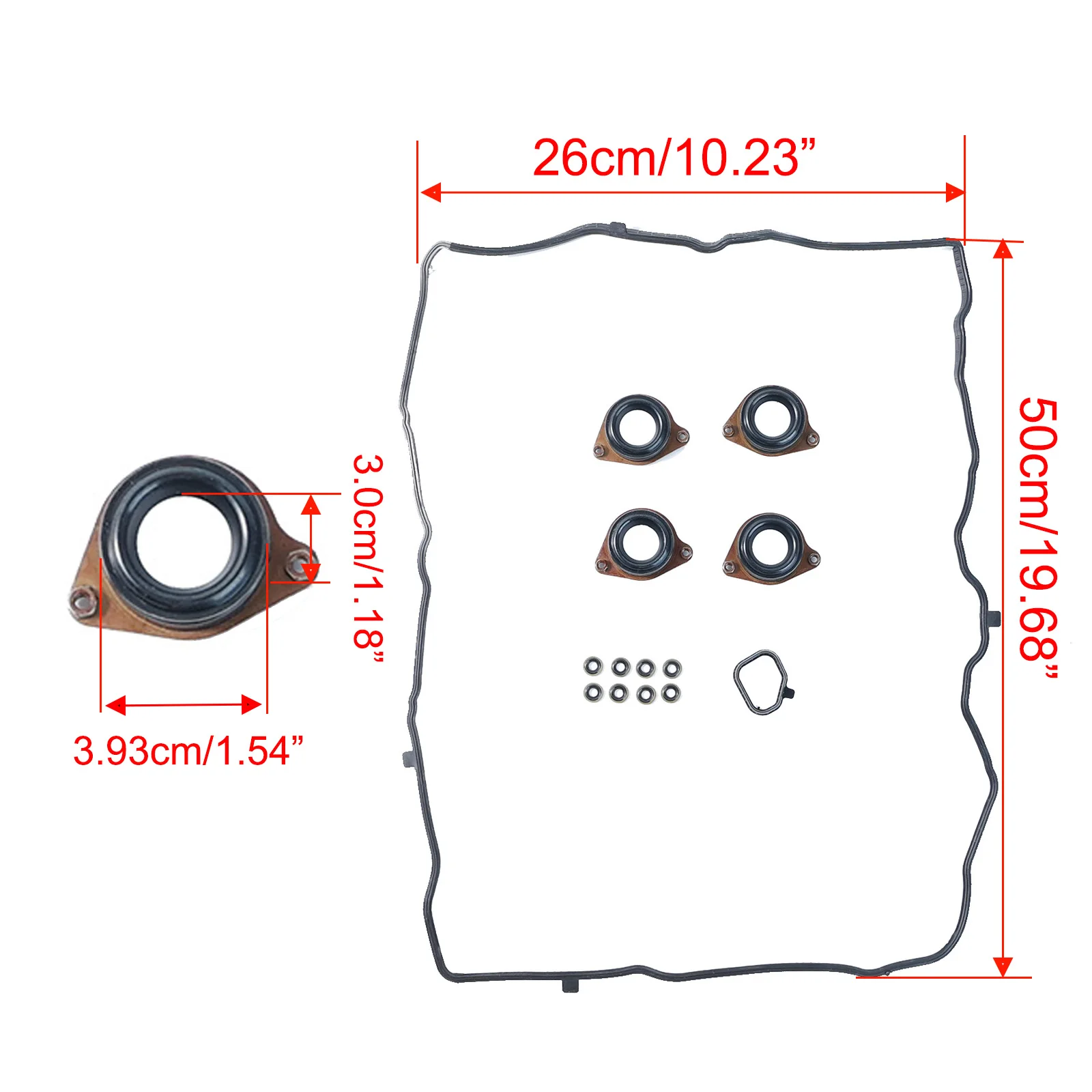 Engine Valve Cover Gasket Set 12030-5A2-A01 For Honda Accord K24 2DR 4DR EX EXL LX-S Sport Models 2.4L 2013-17