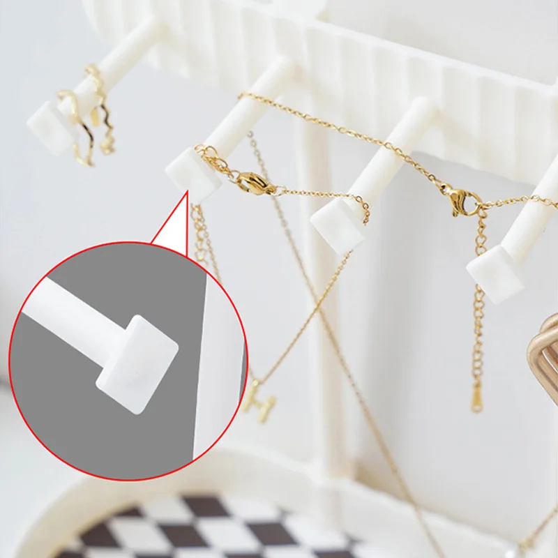 Jewelry Organizer Display Stand Earrings Bracelet Necklaces Rings Storage Rack Hanging Organizer Holder Tray