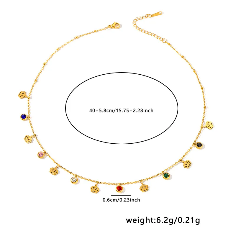 Bohemia Titanium Stainless Steel Moon Star Choker Necklace for Women Girls Original Design Link Chain Necklace 6