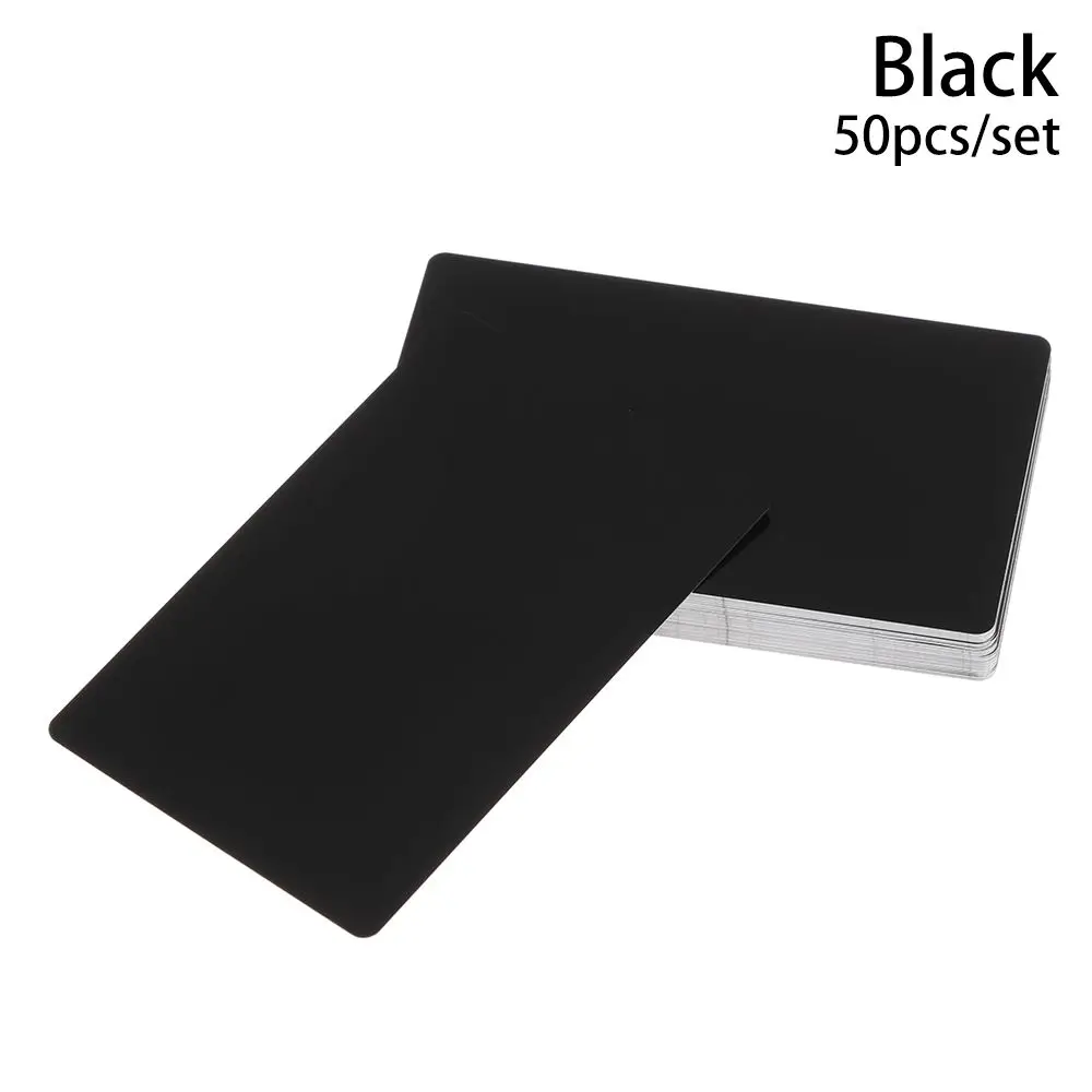 Lot 10 Cartes De Visite Métal Gravées Laser - Acier Inoxydable 8,5x5,55cm 0,5mm - DIY Impression Laser