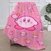 Cartoon K-Kirby Cute Game Blanket Soft Plush Nap Sofa rug for Living Room Warm Office Bedroom Birthday Home Travel Kid Gifts 3