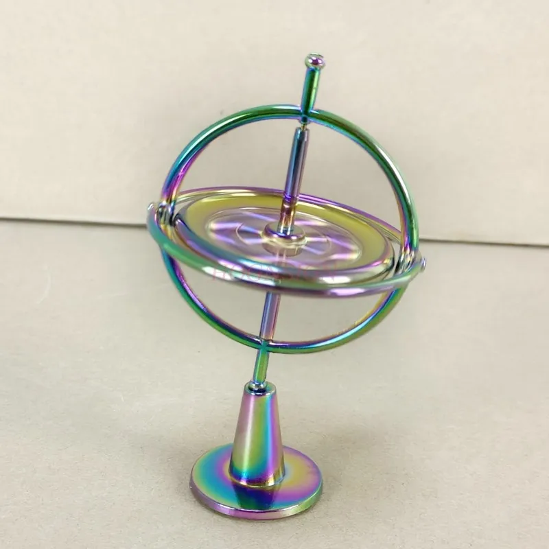 Toy Metal Anti Gravity Rotating Desk Gyroscope Flying Motion Balance Physics Toy for Boys Girls educational toy,physics experimental equipment