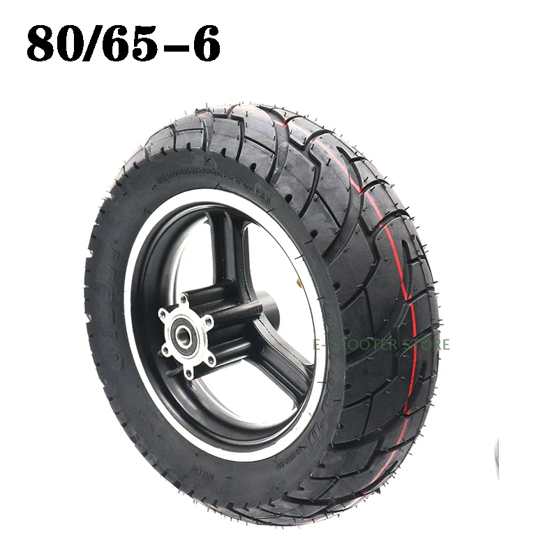 

10 Inch 80/65-6 Wheel Pneumatic Tire with Brake Rim for Electric Scooter Front Upgrade 10X2.50/3.0 Inner Outer Tyre