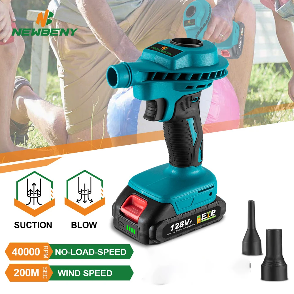 Air Blower Vacuum Cleaner Parts Electric Blower Newbeny 2 IN 1 Cordless Air Dust Machine Efficient Rechargeable Vacuum Clean Inflator Computer Cleaning Power Tool