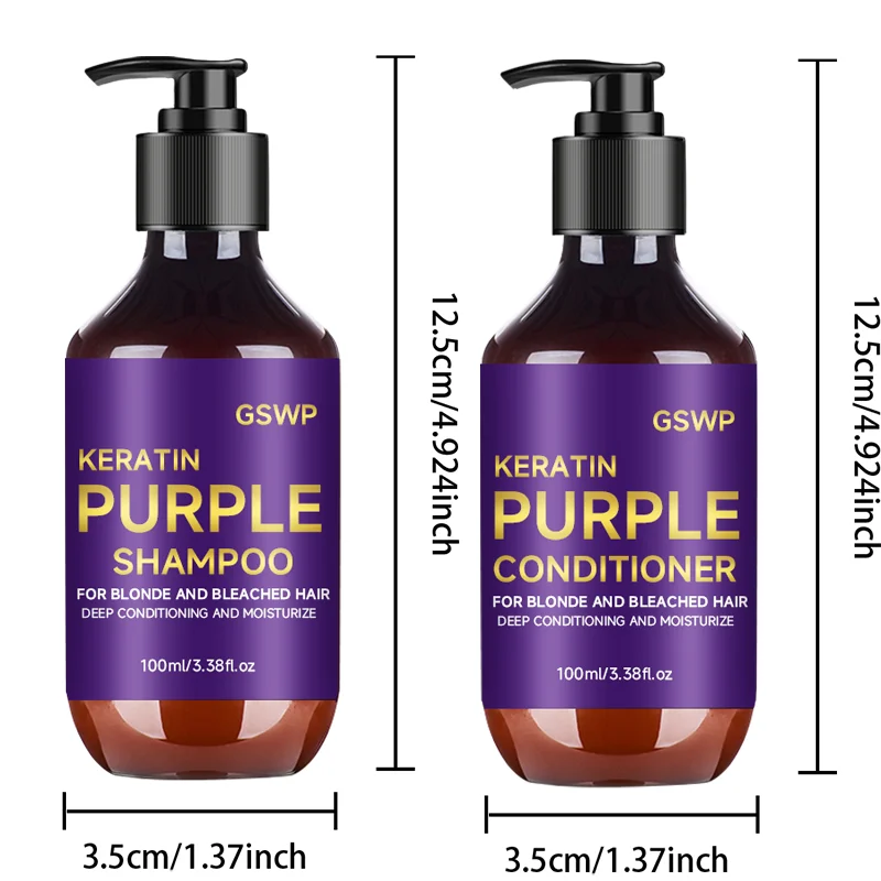 Lila Shampoo Und Conditioner Set Für Blondes Und Graues Haar_voghion.com
