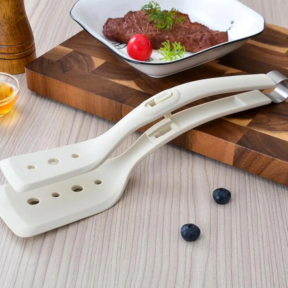 

Non-stick Spatula Versatile 2-in-1 Silicone Spatula Frying Scoop Clip with Non-slip Handle High Temperature for Outdoor