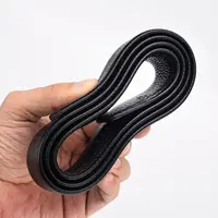 2Pcs Men's Belt Fashion Without Buckle High End Belts Black Soft PU Leather Men Belts Body No Buckle Strap 4