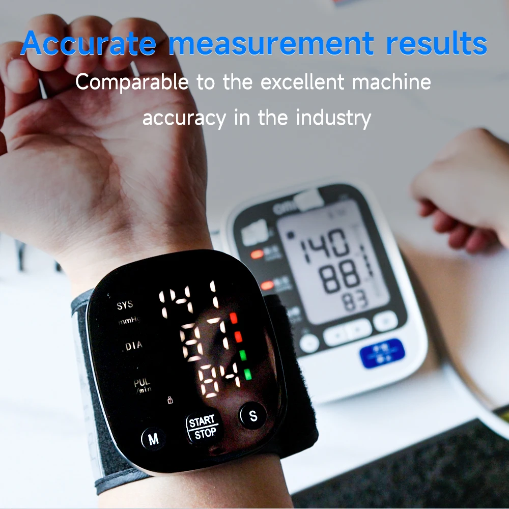 Bluetooth wrist voice blood pressure monitor USB dual mode blood pressure  monitor LED digital display blood pressure monitor - AliExpress