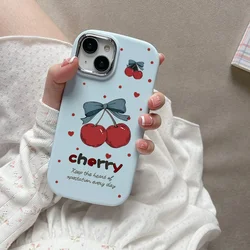 Cute Cherry Bow Luxury Lens Cover Phone Case for Realme C53(C51) (S17861)