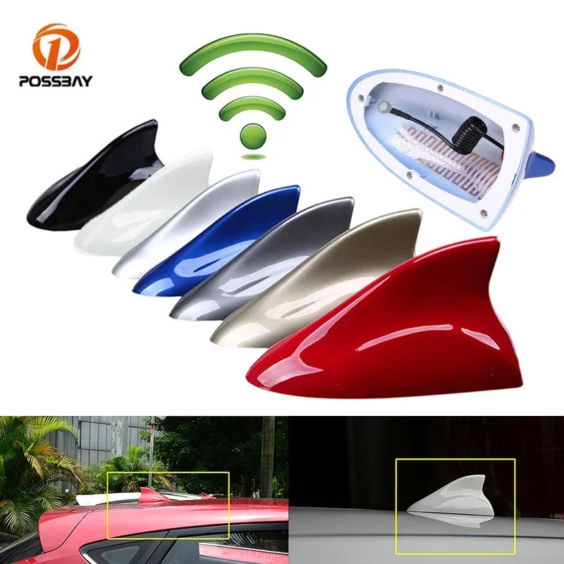 

Car Shark Fin Antenna Roof Decoration Aerial Radio FM Signal for Ford Fiesta Kia BMW Citroen C4 Mini Cooper Opel 안테나 форд фиеста