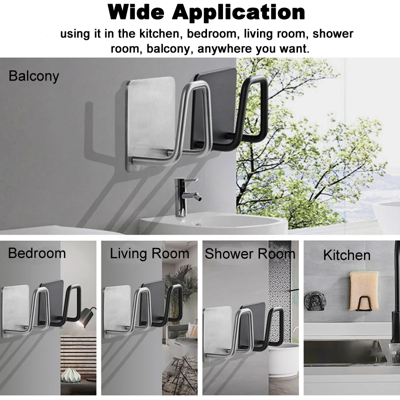 304 Stainless Steel Kitchen Sponges Holder Self Adhesive Sink Drain Drying Rack Bathroom Accessories 2