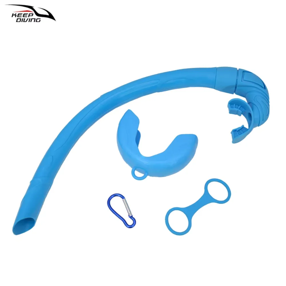 Snorkeling Full Silicone Wet Type Snorkel Tube Foldable Snorkel With Buckle Free Diving Scuba Swim Equipment 1Pcs