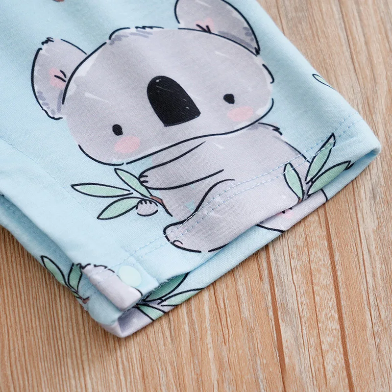 Summer Boys Girls Cute Cartoon Koala Comfortable Casual Short Sleeve Round Neck Baby Bodysuit baby romper,baby boy bodysuits