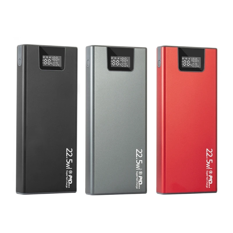 

L43D DIY 8x18650 Батарейный чехол Быстрая зарядка Внешний металлический корпус Корпуса внешних аккумуляторов Портативные внешние