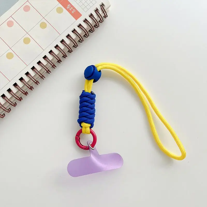 Colorful Detachable Wrist Woven Phone Lanyard with Anti-Loss Hand Strap Pendant