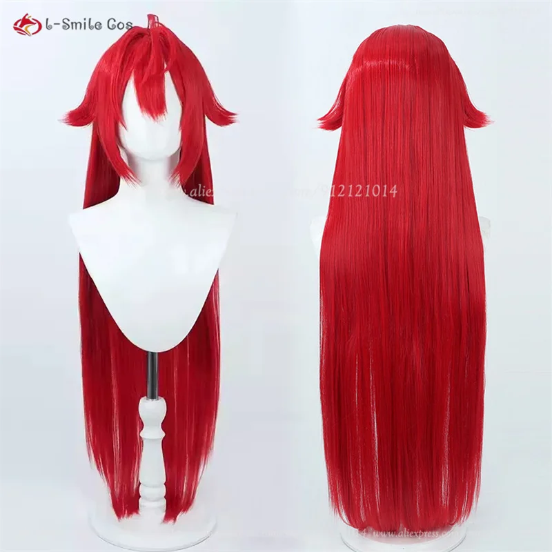 NIKKE Red Hood Cosplay Perücke 100cm Rot Synthetik Hitzebeständig Halloween Weihnachten 2