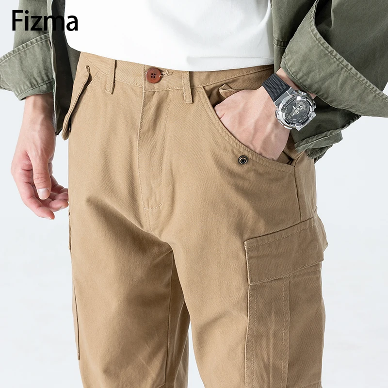 Fizma Armygreen Outdoor Cargo Pants Men Jogging Casual Pants Autumn Winter Pantalones Cargo Hombre Cotton Straight Trousers Male - Image 5