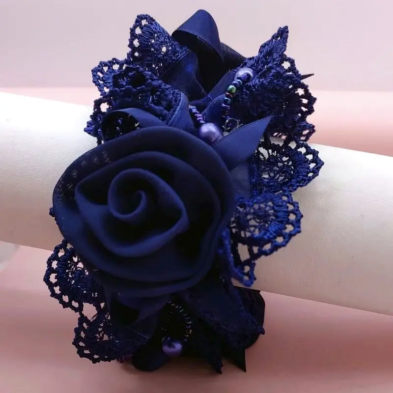 Elegant Pearl Flower Hair Scrunchie - Stylish Korean Hair Accessory