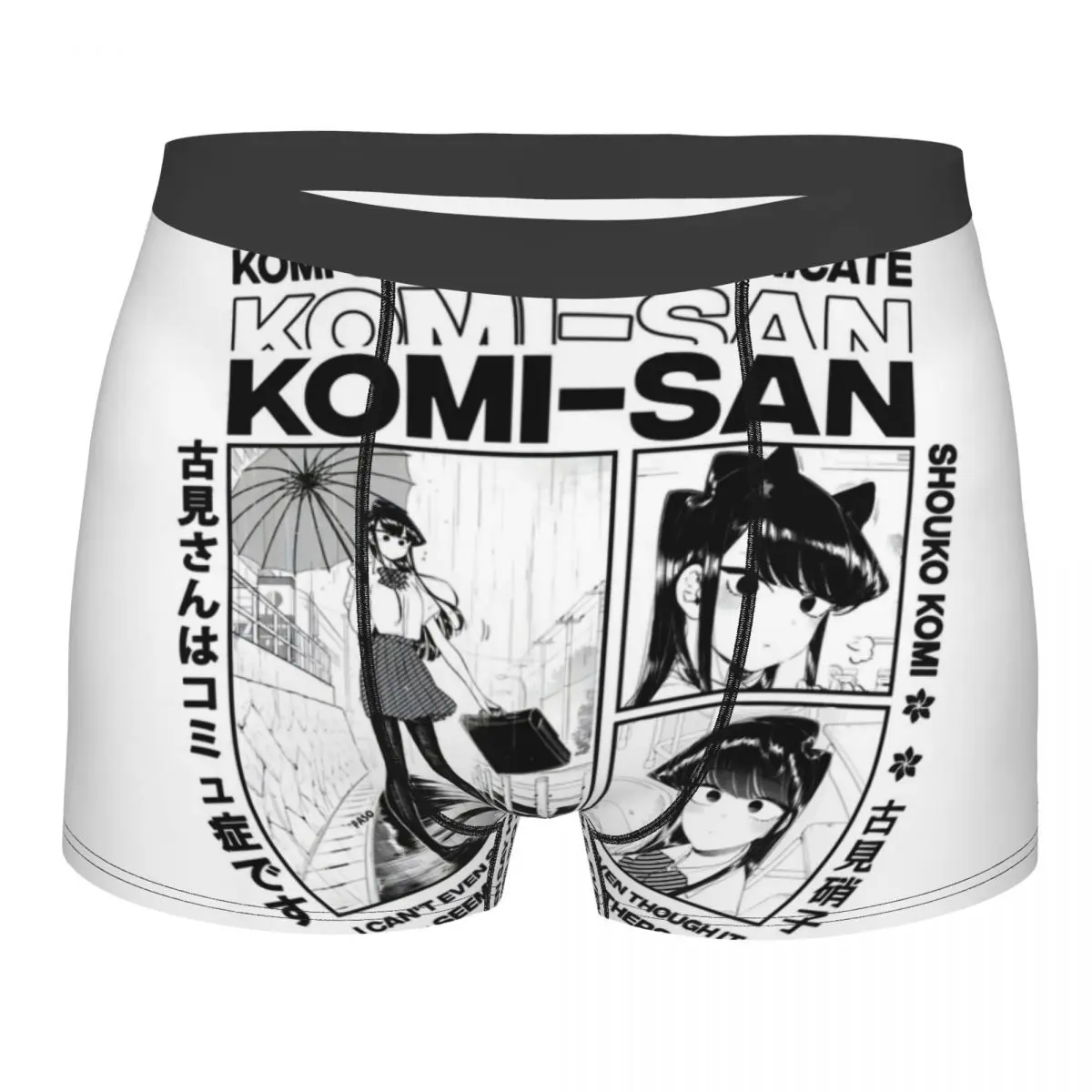 

Funny Boxer Shorts Panties Briefs Men's Komi Shouko Komi Can't Communicate Manga Underwear Soft Underpants for Male S-XXL