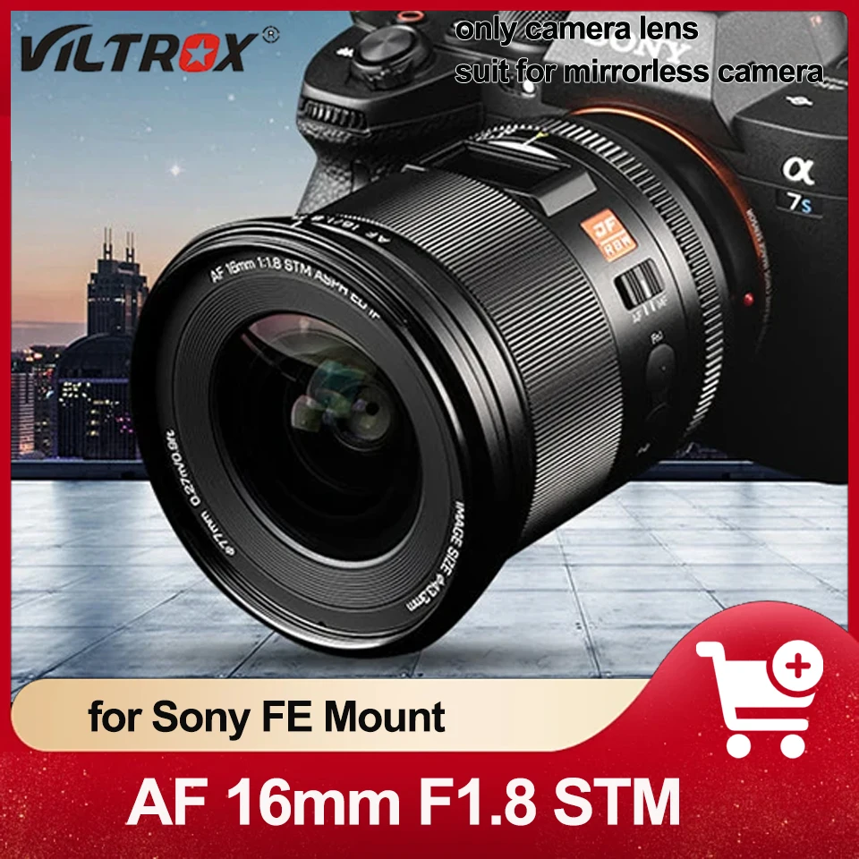

Viltrox 16mm F1.8 Sony FE Full Frame Wide-angle AF Lens Suitable for Landscape Asteophotoraphy Vlog Video Shooting