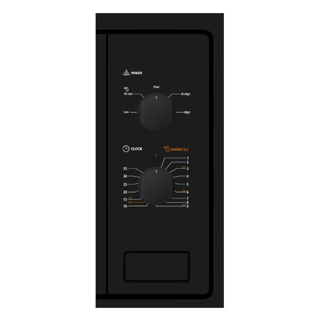 20L Height Built-in MWO Knob Control  Black Microwave Oven 2