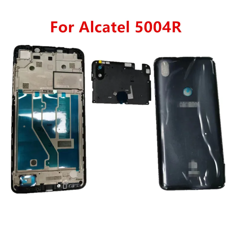 

Задний корпус для Alcatel 5004R, задняя крышка, передняя рамка, Ремонт объектива камеры, заменить заднюю крышку аккумулятора с логотипом