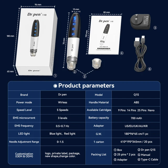 Dr. Pen Q1S wireless microneedling pen for skin rejuvenation