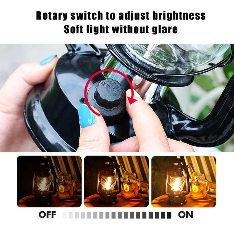 Lanterna Da Campeggio Ricaricabile 800 Lumen - Impermeabile IPX4, 4 Modalità, Batteria 2000 MAh, Portatile