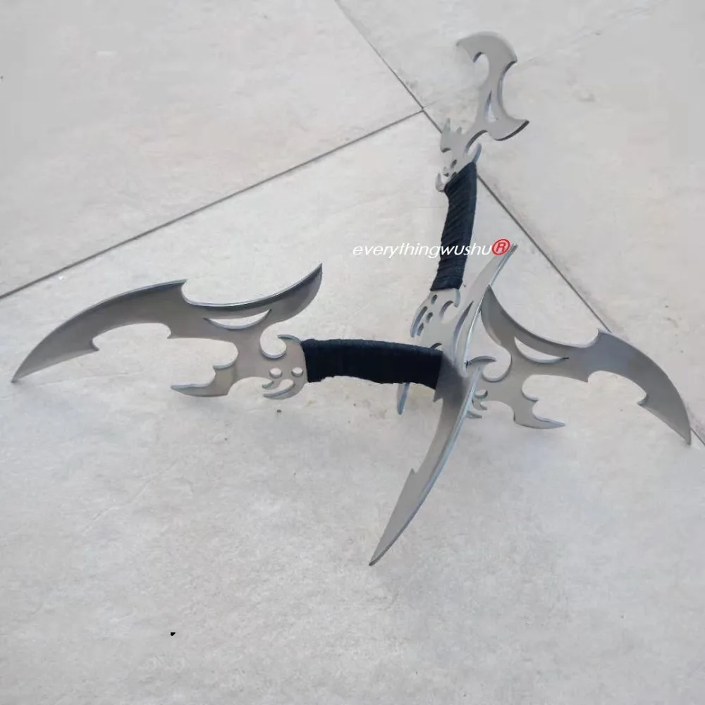 Wushu Double Bat Swords Ba Gua Yue Bagua Deer Horns Swords (Pair)