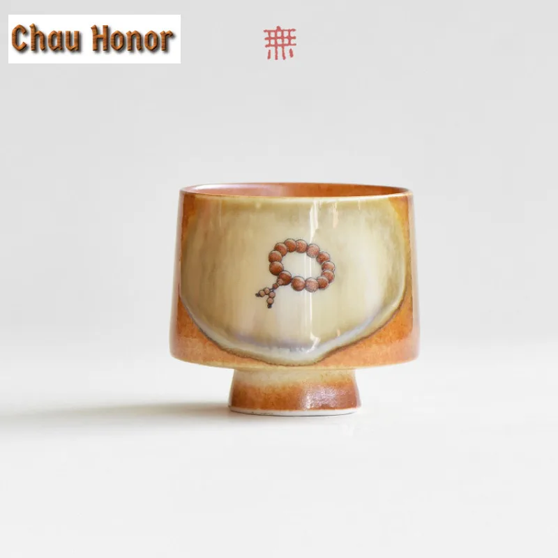 4pc/set Soda Fired Coarse Pottery Teacup Boutique Tea Bowl Cups Tea-tasting Meditation Cup Jianzhan Master Cups Teaware 80ml