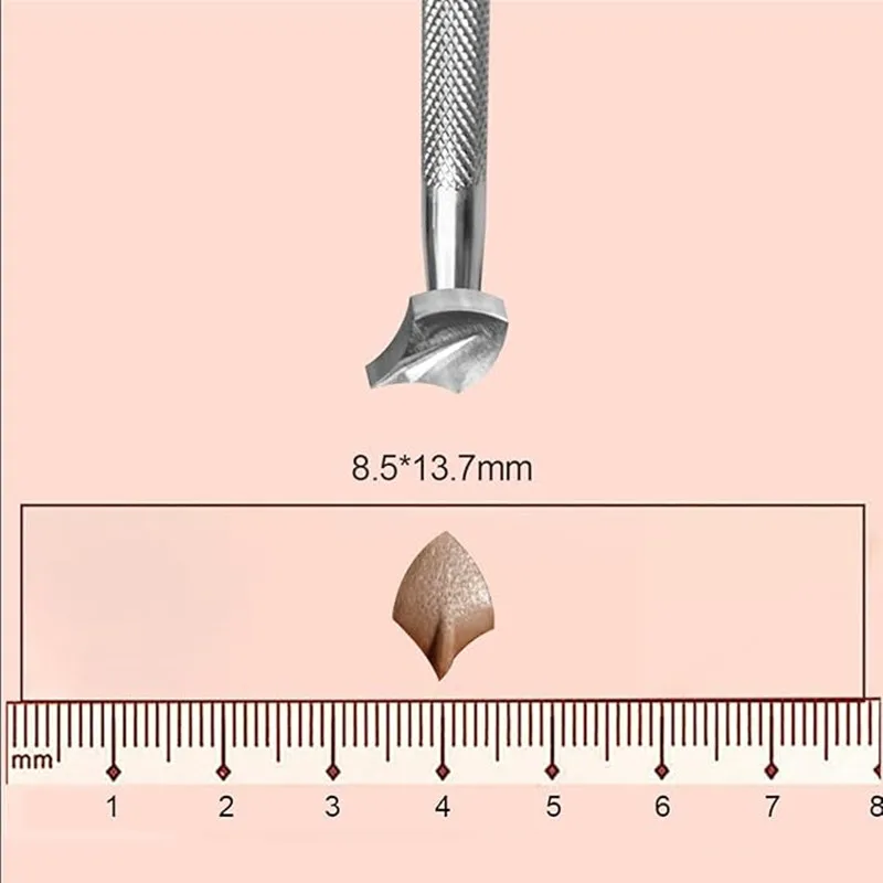 Fish Scale Leather Stamp Tool 304 Stainless Steel 3D Embos Punch For Veg-Tanned Leather Craft With Geometric Carving & Printing