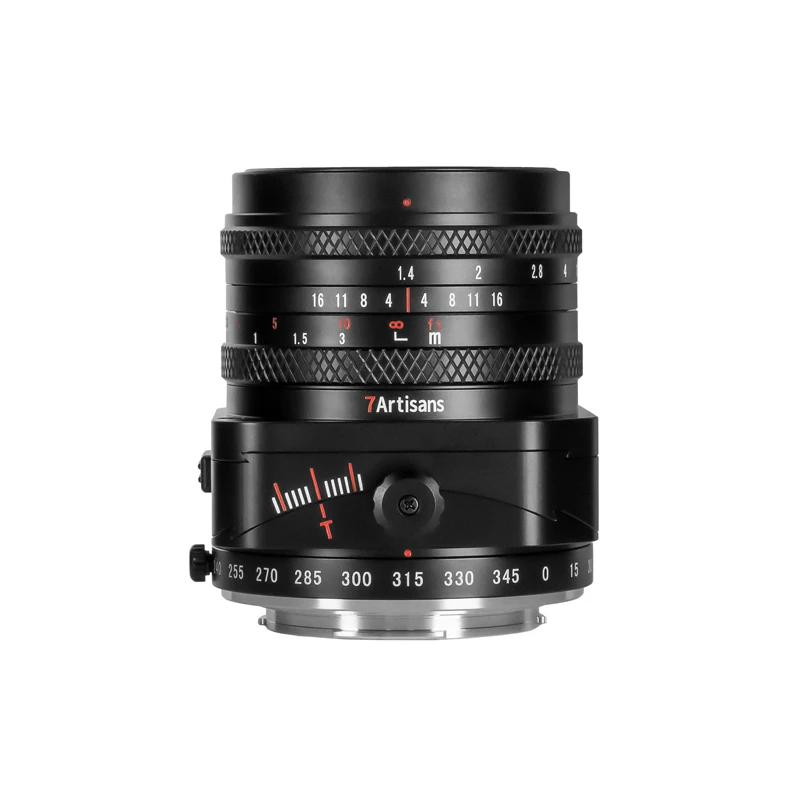 7artisans 50mm F1.4 틸트-시프트 카메라 렌즈 APS-C 수동 초점 렌즈..
