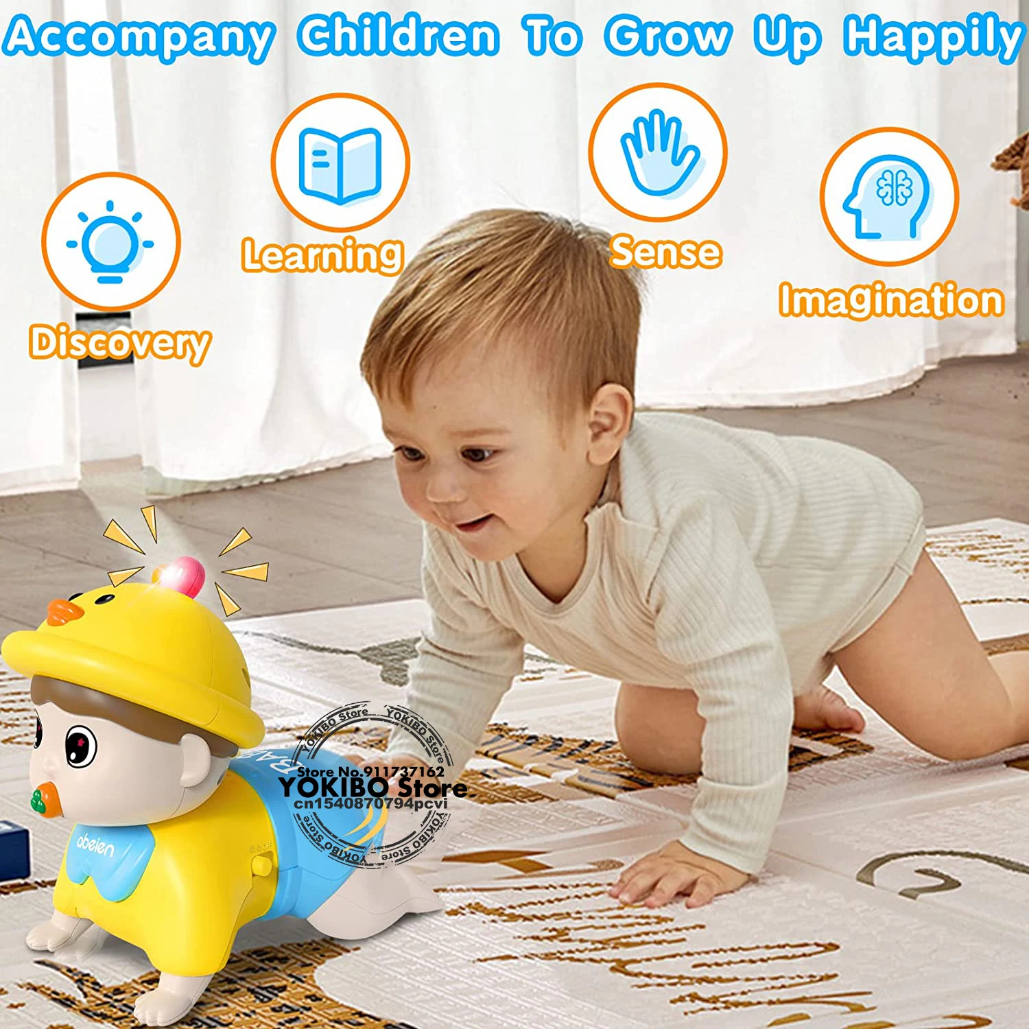 Crawling Baby Toys 18 Months + Toddler Musical Toys Baby Toys 18 Months + Early Educational Toys for Infant Toys Baby Toys 3