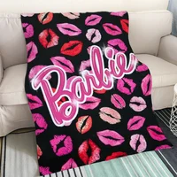 Cute Throw Blanket for Sofa Luxury Barbie Microfiber Bedding Fluffy Soft Blankets King Size Cobija Home and Decoration Knee Nap 1