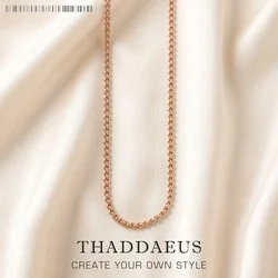 Rose Gold Round Belcher Chain Necklace - Trendy European Style Bijoux Gift - 60cm
