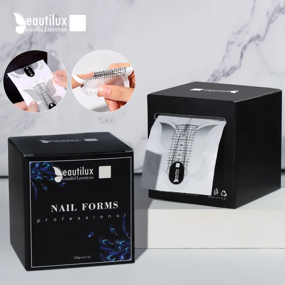 Beautilux Professional Nail Forms 300pcs/roll Gel Acrylic Nails