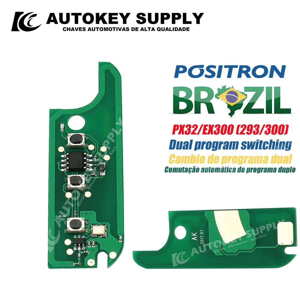 Car Key Car Remote Key Brazil Positron Flex Chave Canivete For Fiat + Placa + Chip Double Program PX32 293 EX300 330 360 AKBPCP066